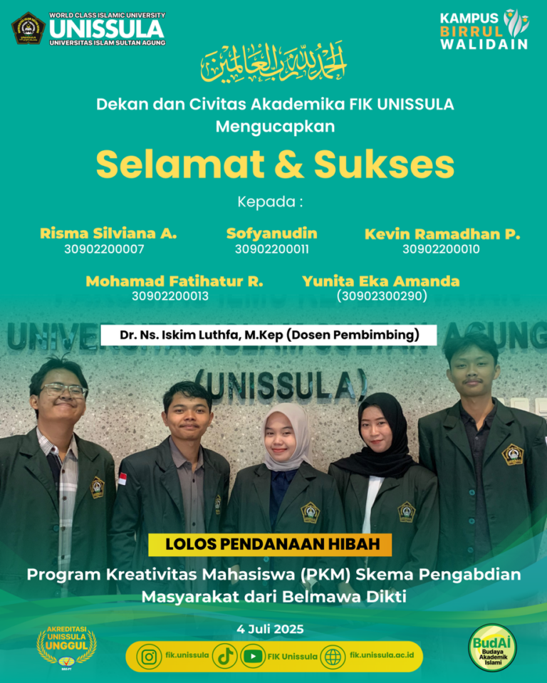Mahasiswa S1 Ilmu Keperawatan UNISSULA Raih Pendanaan PKM Pengabdian kepada Masyarakat 2025