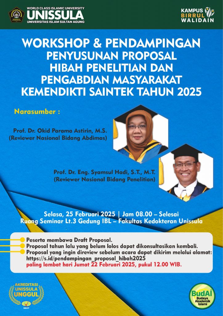 UNISSULA Selenggarakan Workshop dan Pendampingan Proposal Hibah 2025